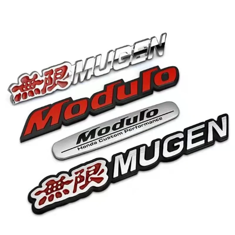 3D Mugen Power Logo Car Sticker Emblem Rear Badge Aluminum Chrome Decal Auto Styling For Honda Civic Accord CRV Accessories