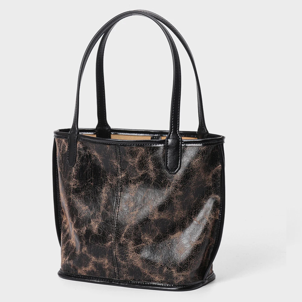 

Сумка-тоут из натуральной кожи, простая женская сумка-тоут из мягкой воловьей кожи, женская сумка-ведро большой вместимости, 2025 для женщин, новая сумка