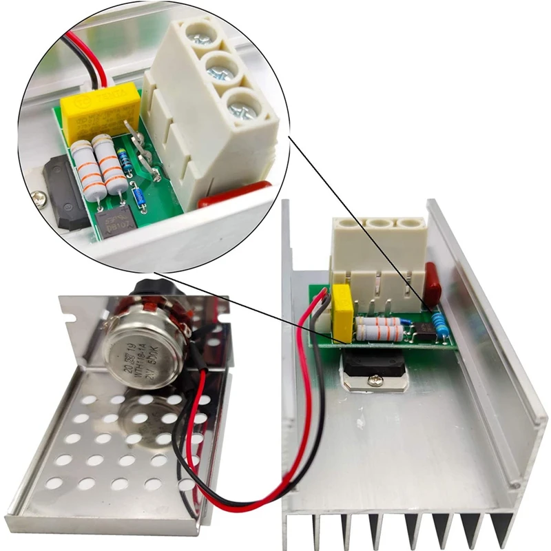 10000W 25A Speed Controller High Power SCR Voltage Regulator Dimmer Switch Speed Temperature Control Thermostat AC 220V