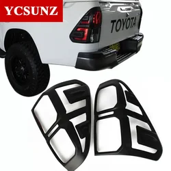 ABS Tail Lights Cover For Toyota Hilux SR5 Revo Rocco 2016 2017 2018 2019 2020 2021 Car Exterior Accessories Double Cabin