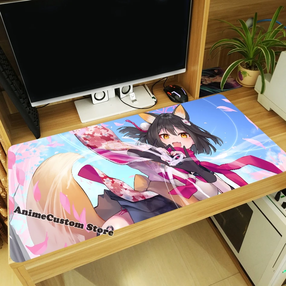 Anime Game Blue Archive Kuda Izuna Shizuko Tsubaki Cosplay Thicken Mouse Pad Mice Mat Keyboard Mat Otaku Playmat Xmas Gift