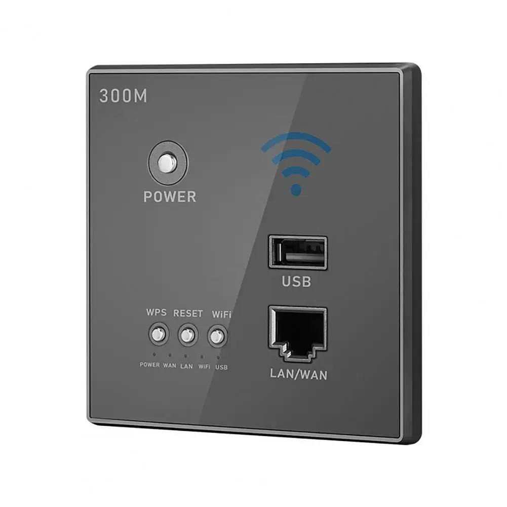 Wireless Router Socket Simple Operation Wireless Router Panel Professional WiFi Wall Routers Embedded Panel WPS Encryption