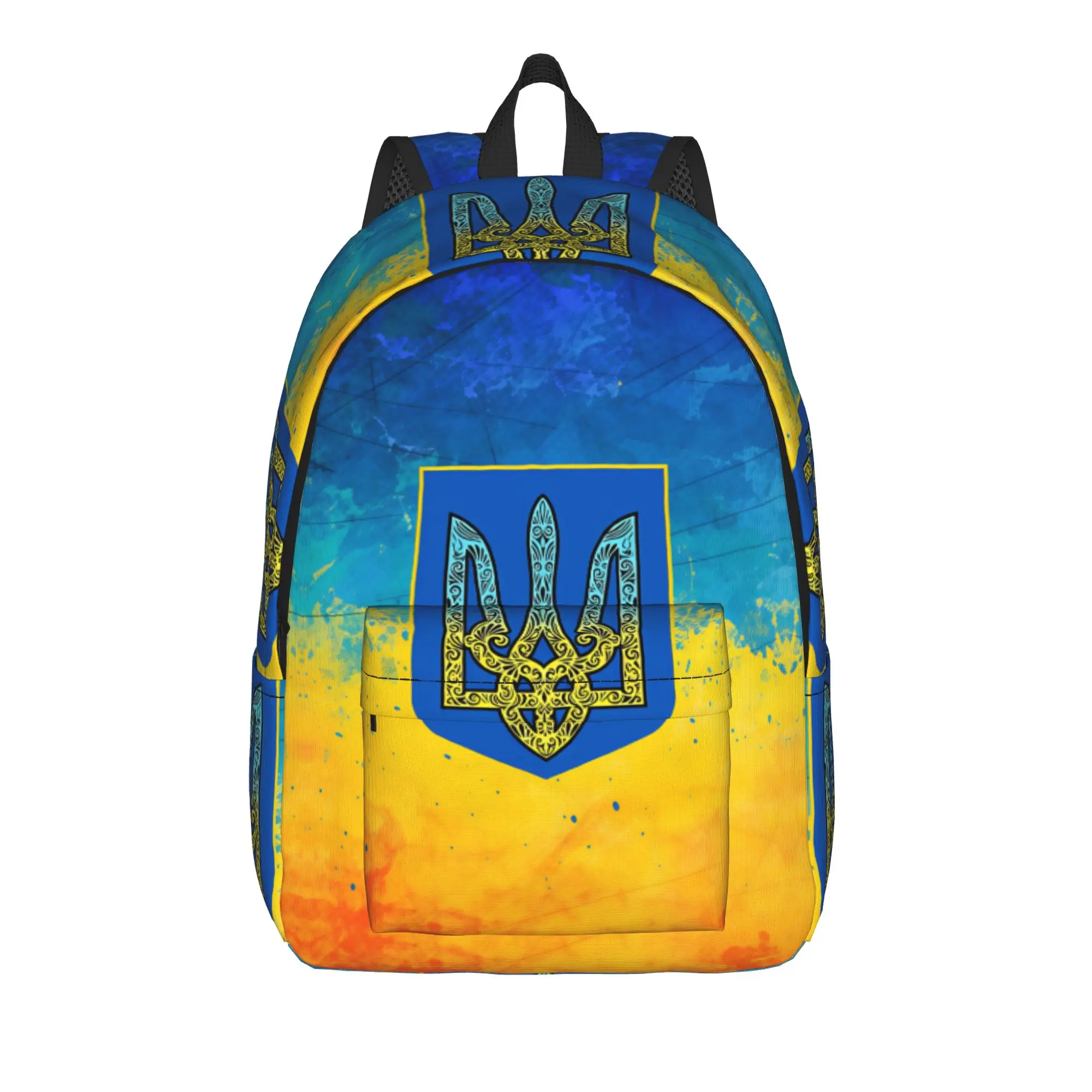 Ukrainian Tricolor Emblem Backpack  University Backpacks Women Design Print High School Bags Kawaii Rucksack