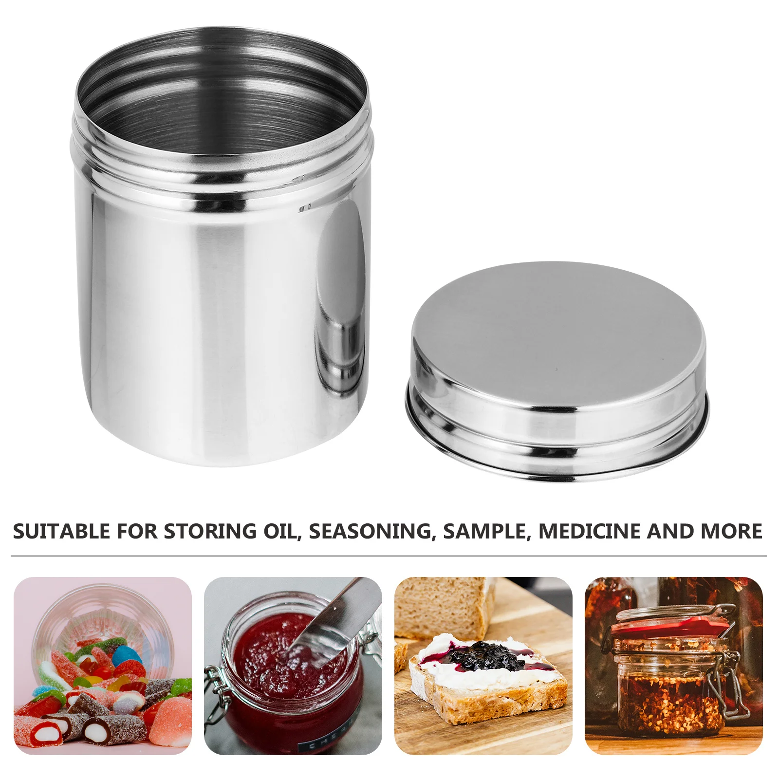 

Stainless Steel Storage Can Large Capacity Airtight Home Storage Container For Kitchen Bathroom Organizing Multifunctional