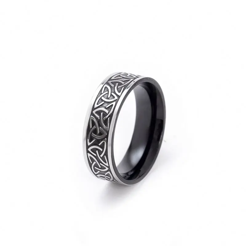 Wannee European New Design Viking Words Ring Titanium Steel Personality Rings For Gentleman Jewelry