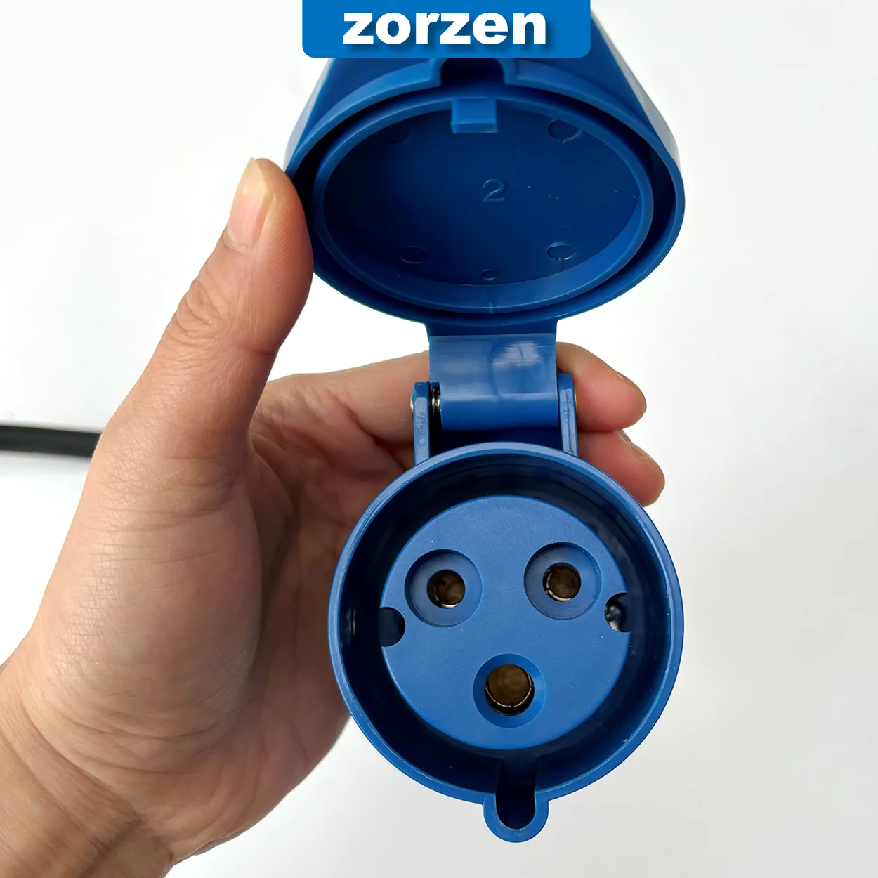 Adaptador de enchufe azul CEE a brasileño, 10A, 20A, adecuado para generadores de Camping y caravanas en el sitio