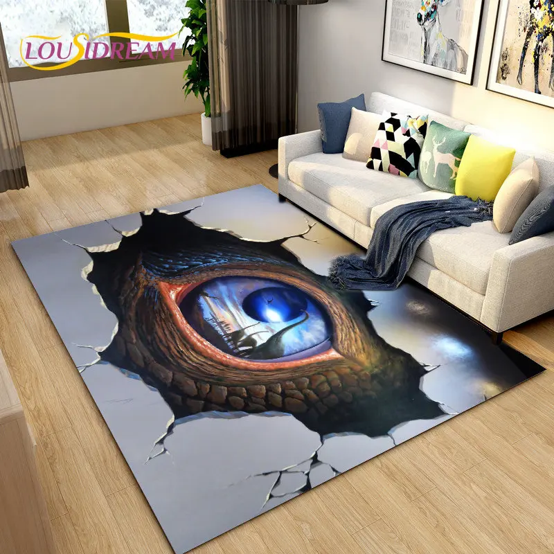 Children 3D Illusion Vision Area Rug Large,Carpet for Living Room Bedroom Sofa,Kitchen Doormat Non-slip Floor Mat Tapis Salon