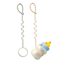 2 stücke baby silikon sippy becher halter gurt lebensmittel qualität flasche bungee für hochstuhl kinderwagen spielzeug und milch flasche