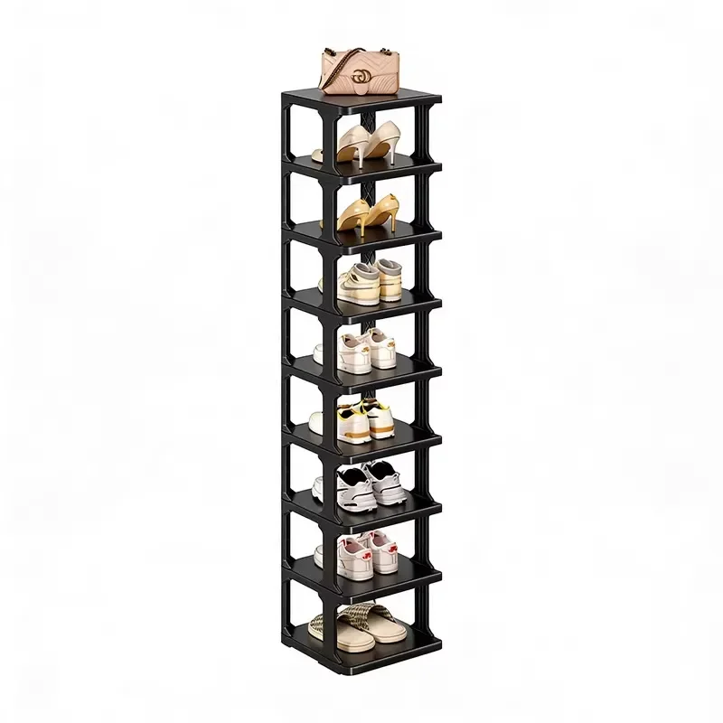 Narrow Entryway Shoe Rack Multi Tier Slim Storage Cabinet for Small Spaces Dormitory Apartment Home Organization