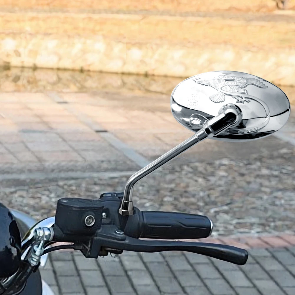 Motorcycle Mirrors Universal 8mm Adjustable ABS For Honda Street Bike Scooter E-bike Side Mirror Motorcycle Accessories