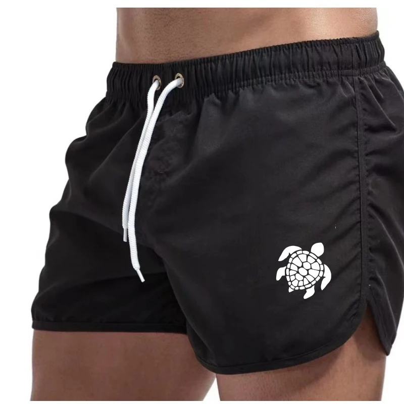 Men'S Quick-Dry Surf Swimming Shorts Turtle Pattern Fashion Print Design With Drawstring Lightweight Beach Pants