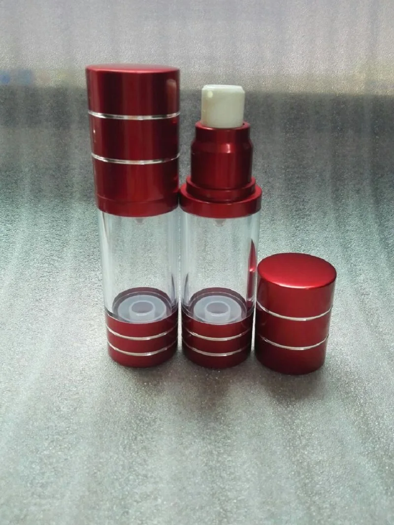 30ml purple/red/pink  airless bottle for serum/lotion/emulsion/foundation cosmetic packing plastic bottle