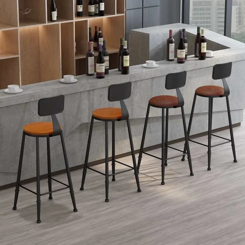 

New bar bar chair front desk high stool coffee shop milk tea shop chair