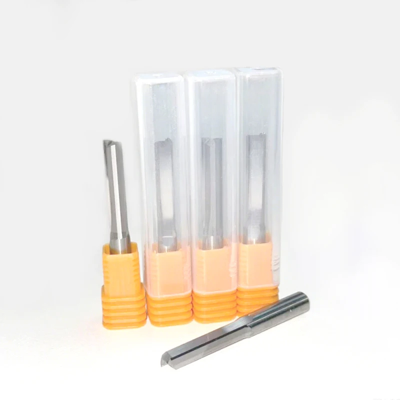 1pcs Two Flutes CNC Router Bits 3.175/4/6/8mm - Straight Slot Bit Wood Cutter CNC Solid Carbide Double Flute Bits