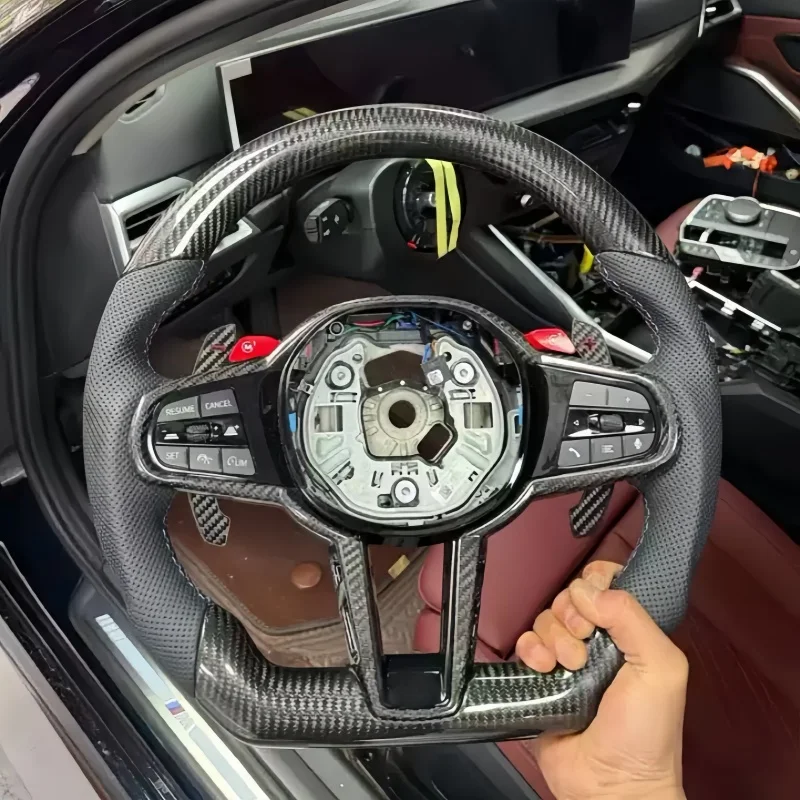 

Customized Carbon Fiber Leather Car Steering Wheel For BMW G20 G30 X3 540i G30 X5 G80 M3 G82 M4 M240i G42 G11 G02 Steering Wheel
