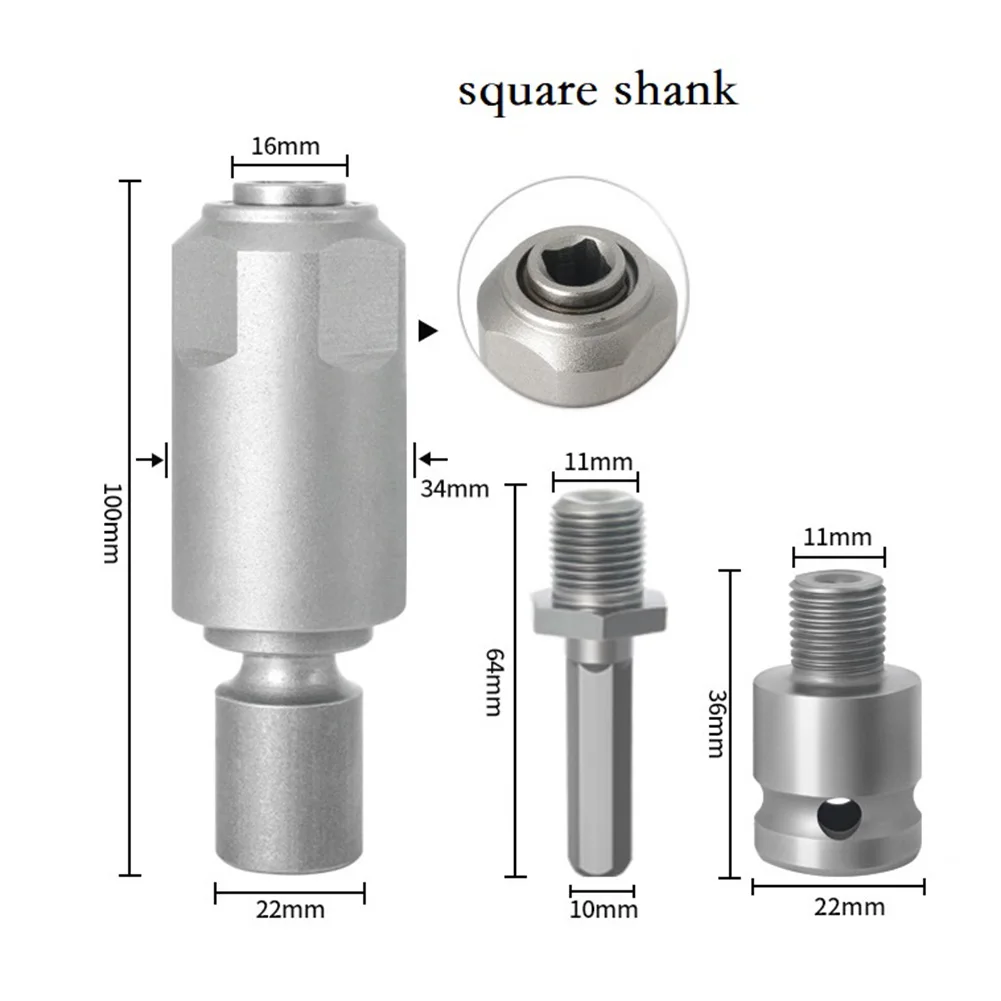 1/2 Chuck Adapter Impact Driver Wrench Convert To Electric Hammer Square Round Multipurpose Socket Adapter Tool