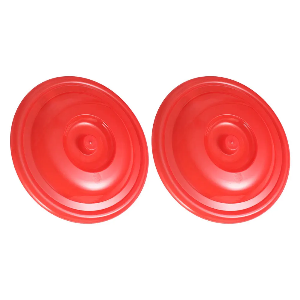 

2Pcs Round Plastic Bucket Lids Replacement Trash Can Covers High Sealing Easy Clean for Kitchen Outdoor Garbage Bin