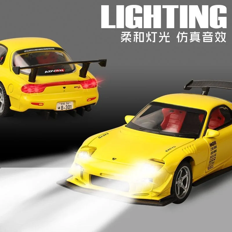 Picture 5: Mazda RX7 Sports Car Model 1:32 JDM Modified Style Multi Opening Design Shock Absorption Pull Back Function For Car Collectors