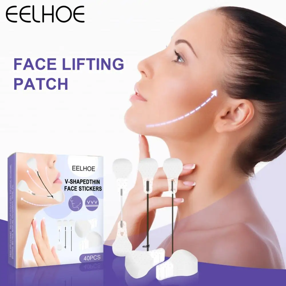 40/80pcs Invisible Thin Face Stickers Set Chin Lift V Shape Refill Tapes Thin Makeup Facelifting Patch Lift Face Skin Care Tools