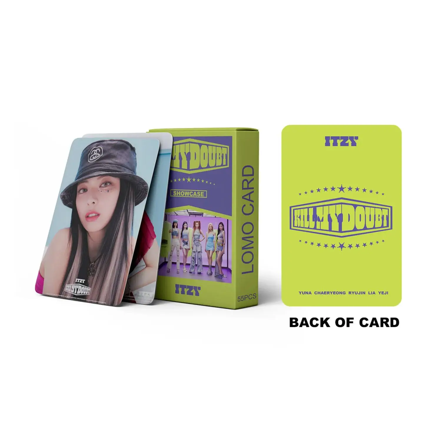 Imagem -02 - Cartões Kpop Itzy Lomo Kill my Dubt Photocard Novo Álbum Conjunto de Cartões de Impressão Fotográfica Coleção de Fãs 55 Peças