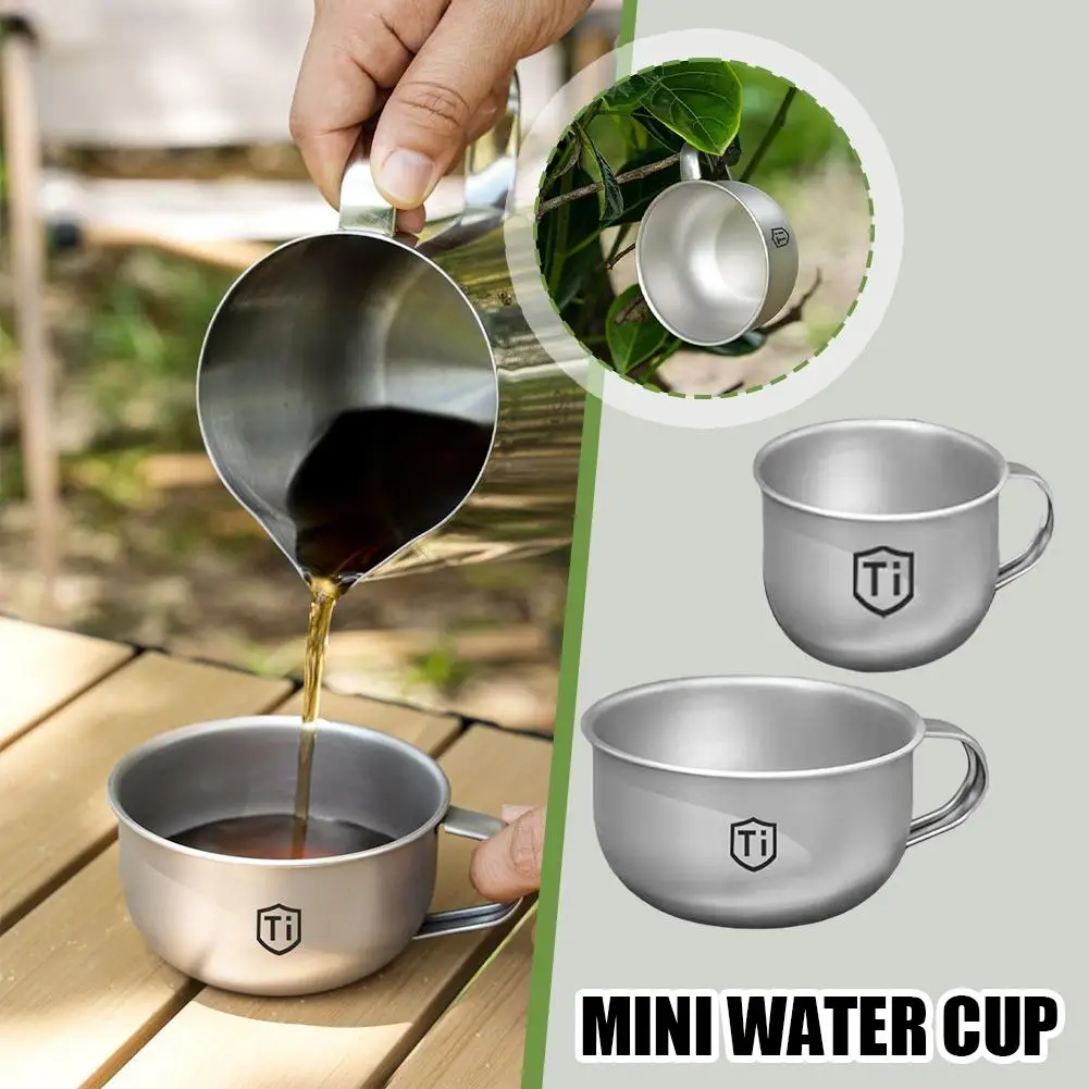 Titanium Cup with Natural Purification, Safe & Antibacterial Water Bottle for Camping, Durable Unbreakable Design