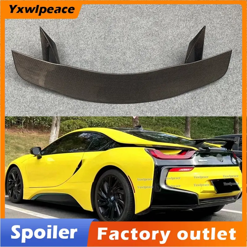 

For BMW I8 Spoiler 2014 2015 2016 2017 2018 2019 High Quality Carbon Fiber Rear Trunk Lip Spoiler Wing Car Accessories