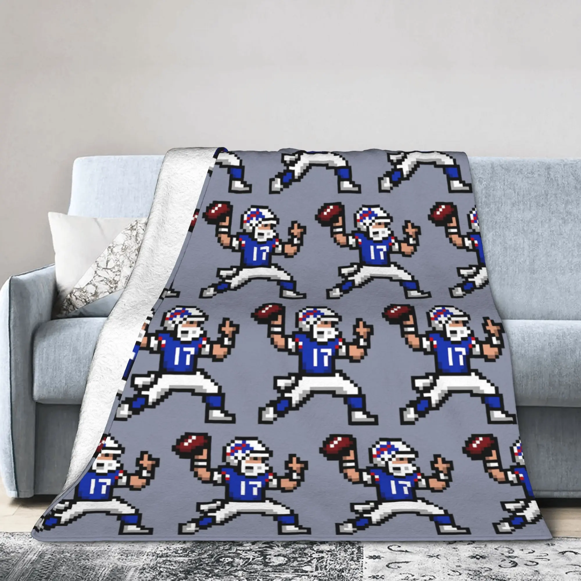 Josh Allen Blanket Fleece Print  Multi-function Lightweight Throw Blanket for Home Bedroom Bedding Throws