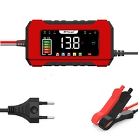 Car Battery Charger 12V6A  LED Display  EU Plug Smart Pulse Repair Lead-acidBatteryMotorcycleBattery Charging Device