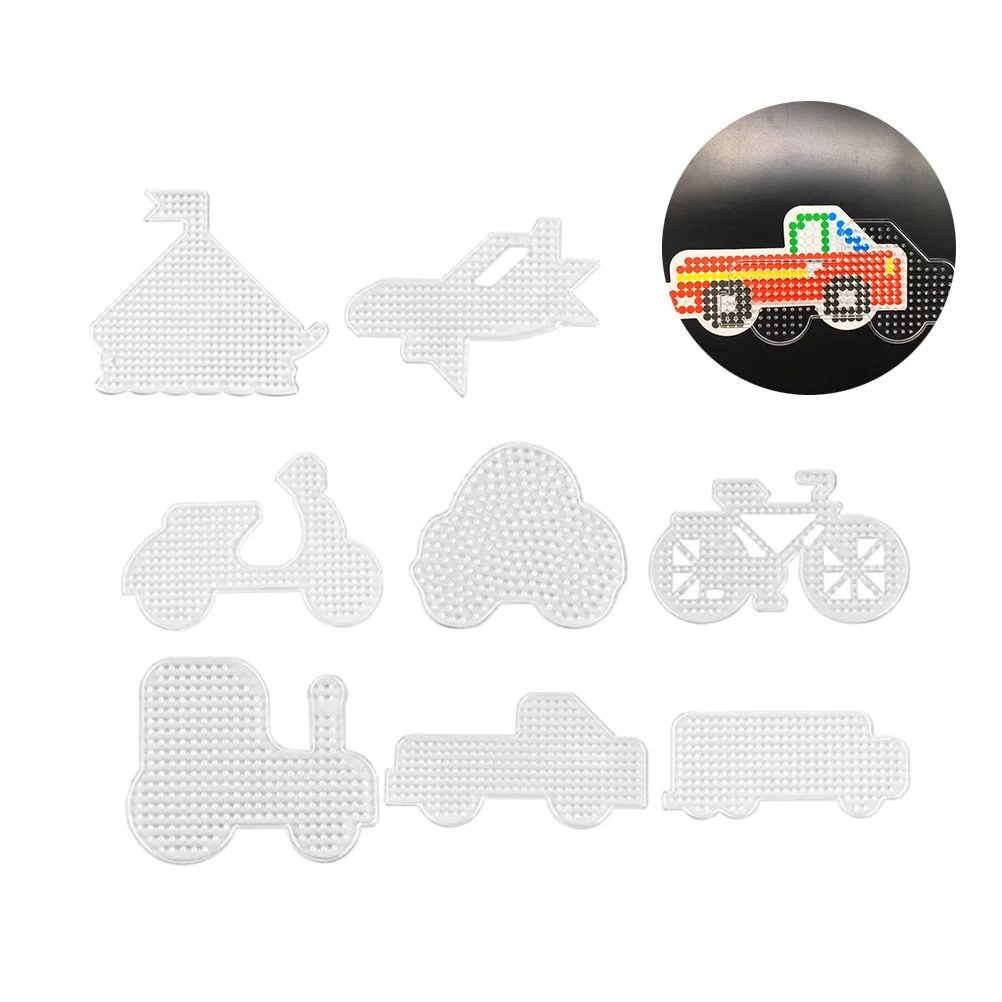 8 pièces Puzzle bricolage sort haricot modèle enfants manuel artisanat planches voiture tracteur avion moto camion bateau enfants Puzzle