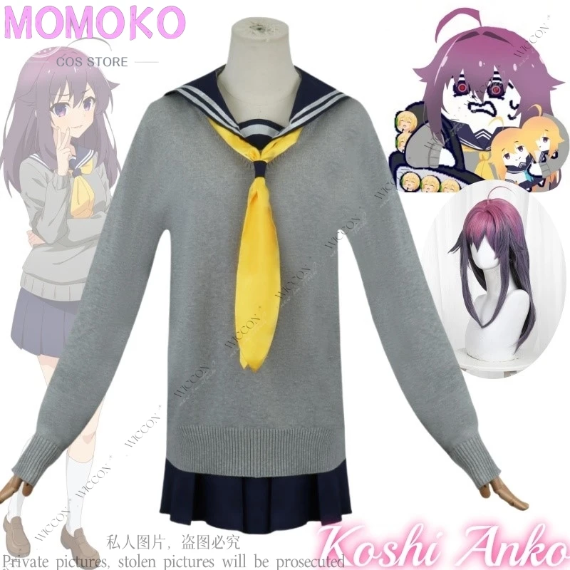 Koshi Anko Cosplay Costume Wig New Role Play Anime Shikanoko Nokonoko Cos Koshitantan My Deer Friend Nokotan Dress JK Sailor