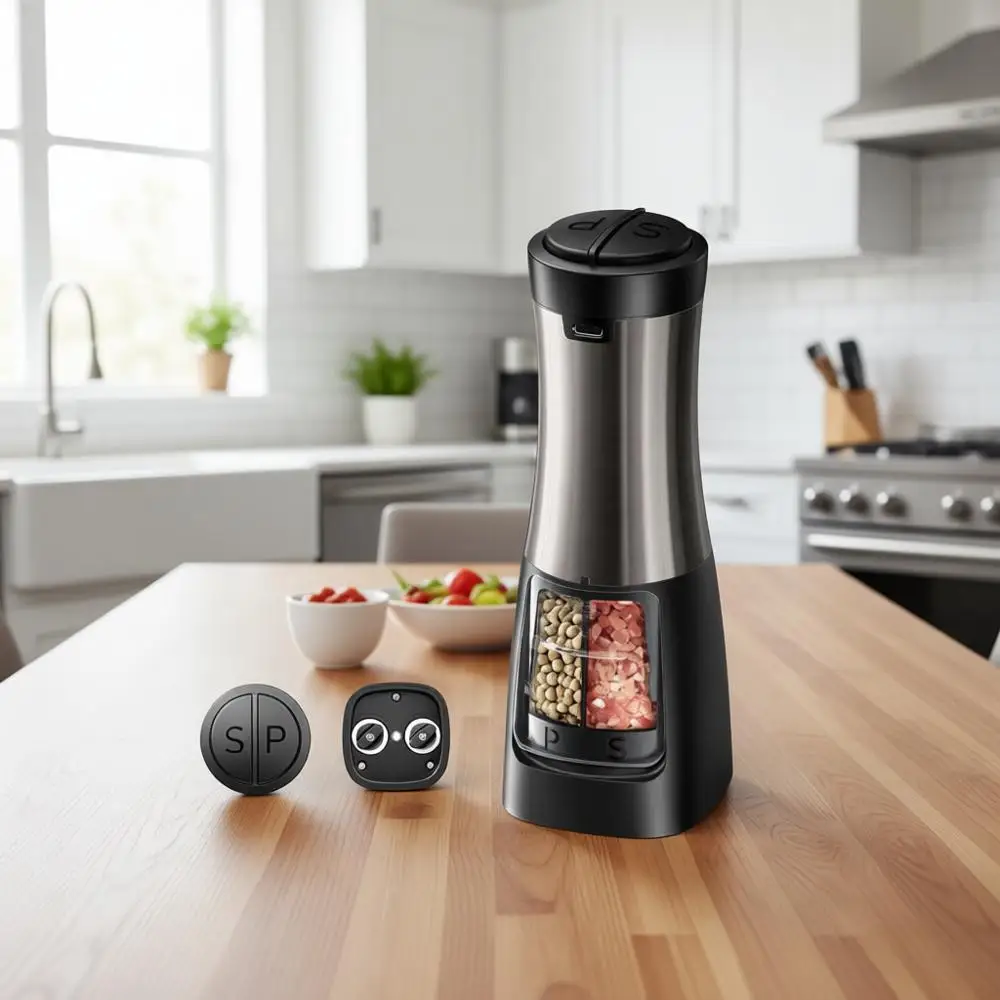 

Electric Salt and Pepper Grinder Set Shaker USB Rechargeable