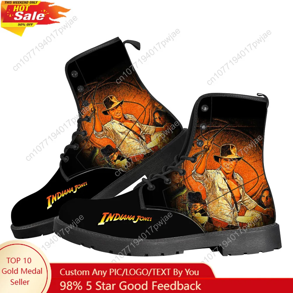 

Indiana Jones Raiders of The Lost Ark Casual Boots Mens Womens Teenager Shoes Retro Street 3D Boot Outdoor Customize Made Boots