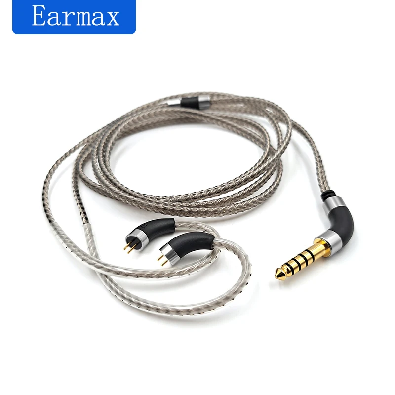 Earmax For Blon Yinyoo Kz BL-01 ST7 HQ8 ZS6 2 Pin 0.78mm Wire Earphones Cable 2.5 3.5 4.4mm Balanced OCC Upgrade Cable