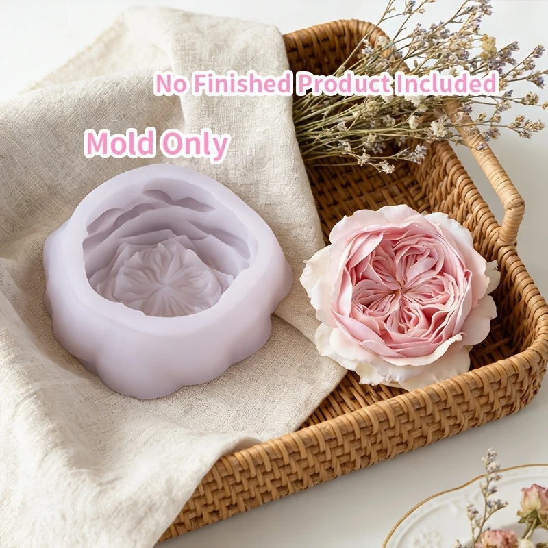 An Austin rose shape mold，Suitable for making scented candles，Resin artwork，YesDIYThe best choice for a gentle gift for a romant