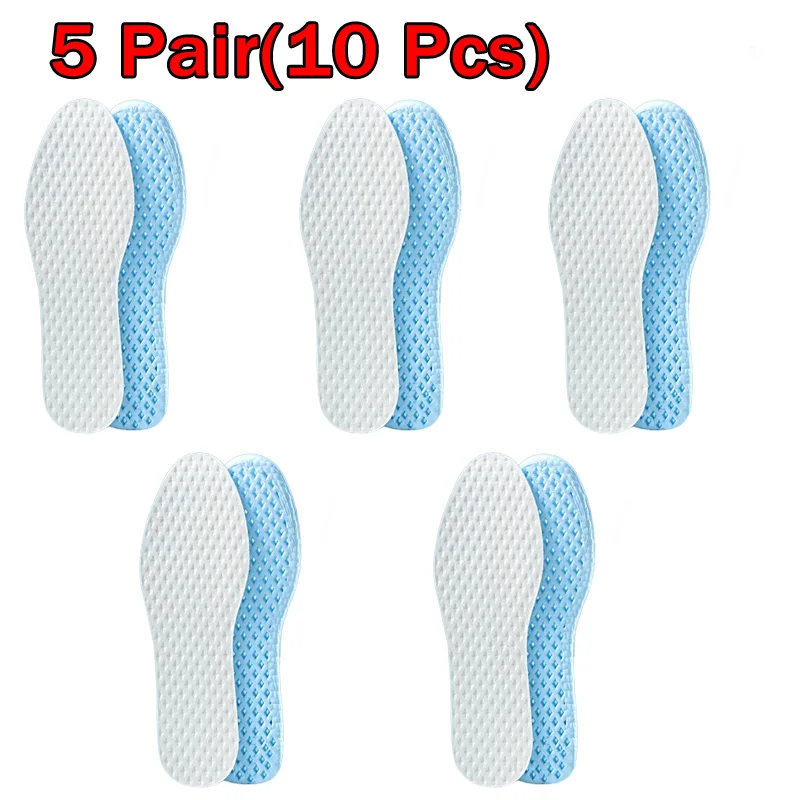 10Pcs Feet Running Sport Insoles Shock Absorption Mesh Breathable Soles Men Summer Cool Shoe Sole Memory Foam Shoe Pads