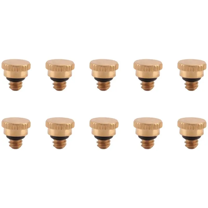 A04G-10PCS 10/24 Screw Thread Brass Misting Nozzle Plug Low Pressure Atomizing Mist Nozzle For Outdoor Cooling System