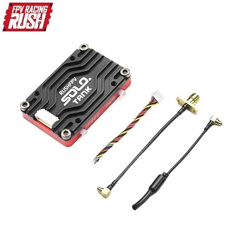 

2026 RUSHFPV TANK SOLO VTX 5.8G 48CH PitMode Pitmode 25mW 400mW 800mW 1.6W Regulowany Mikrofon 2-6S Do Dronów RC FPV Dalekieg