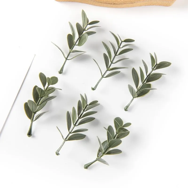50/100PCS Artificial Plants Leaf Wedding Party Home Decor Accessories Diy Candy Boxes Garland Festival Decorative Flowers Wreath - view 5