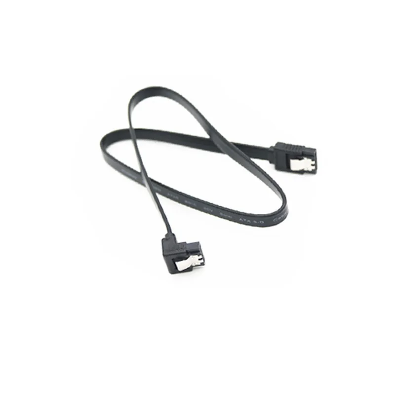 Tinned Copper SATA 3.0 Data Cable Dual Straight-to-straight Curved Serial Port for Hard Disk & Solid State Drive