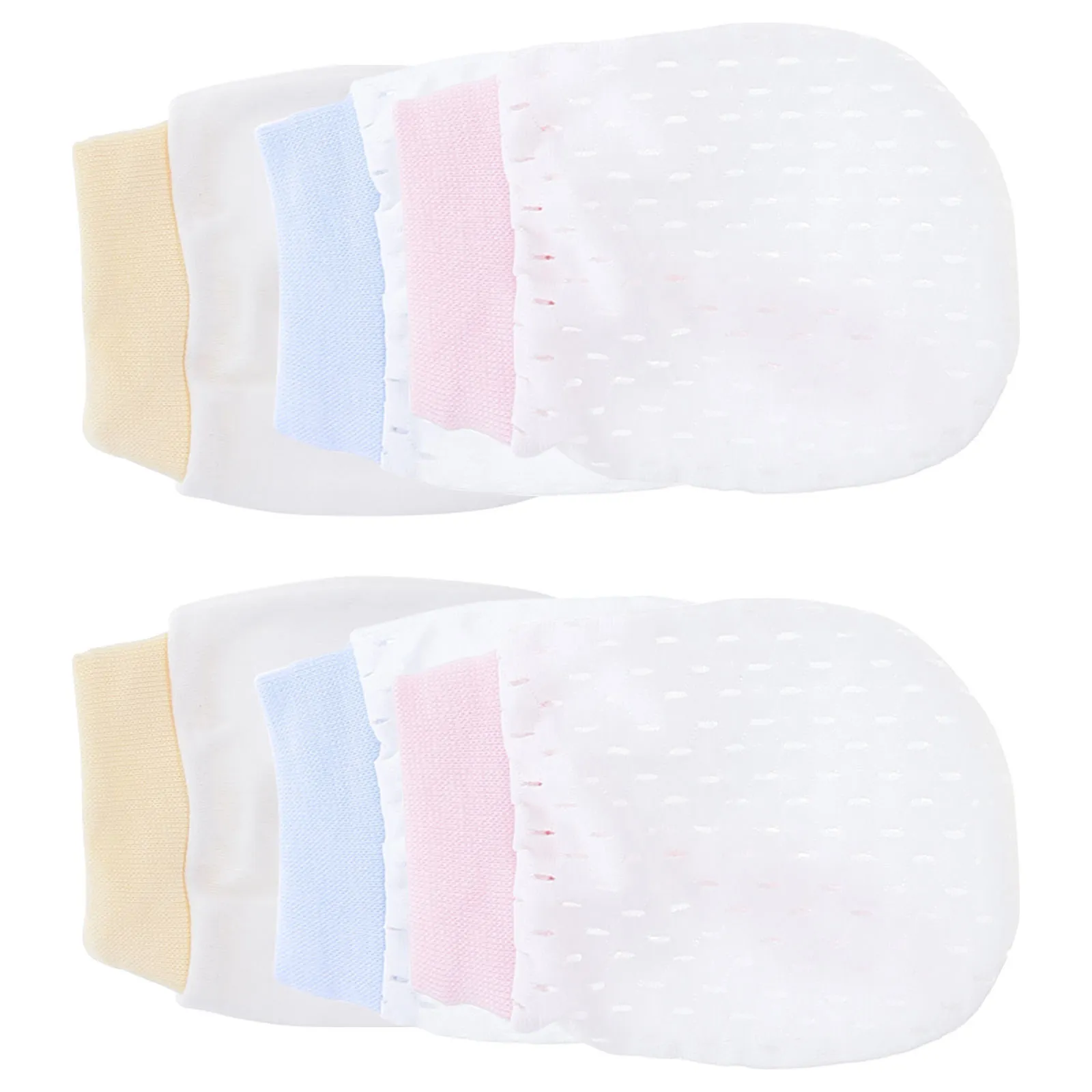 

3Pairs Baby Protective Gloves No Scratch Mittens Breathable Mesh Infant Hand Covers Adjustable Size Soft Cooling Baby Supplies