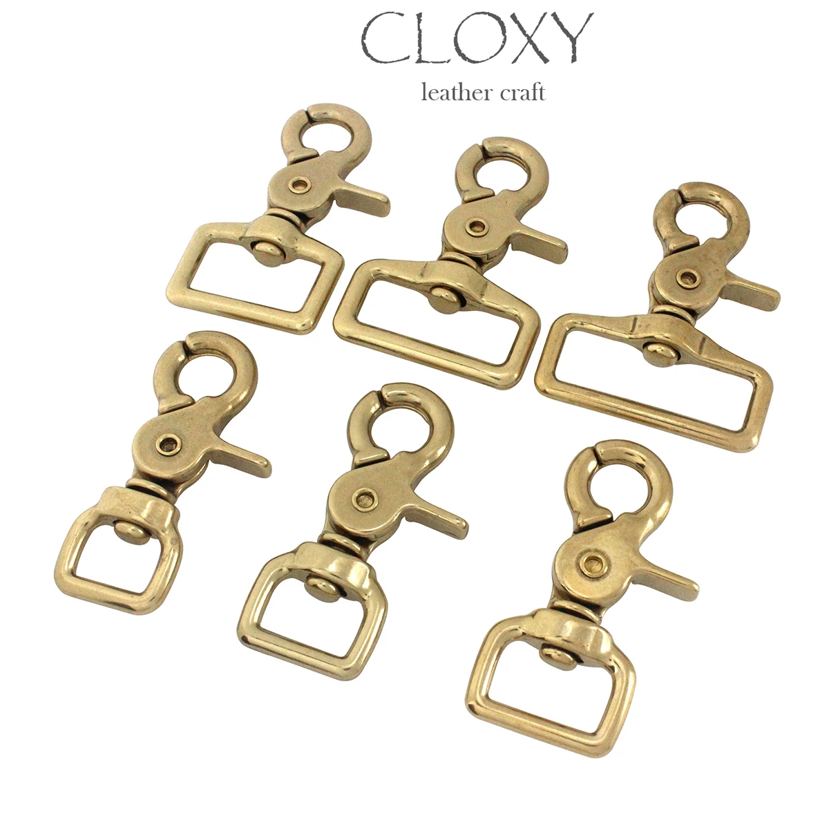 4 Pcs Brass Snap Hook Swivel Eye Lobster Claw Clasps Trigger Clip for Leather Craft Bag Purse Strap Belt Webbing Pet Leash Rope