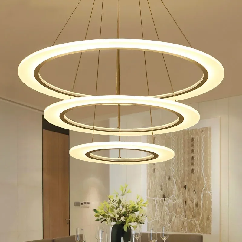 

Home Decor Modern LED Pendant Lights Kitchen Thick Acrylic Metal Suspension Hanging Ceiling for Dinning room Lamparas Colgantes