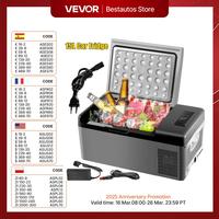 VEVOR 15L Small Fridge Portable Car Freezer DualBox Mini Refrigerator Compressor Cooler for Traveling Camping Outdoor Activities