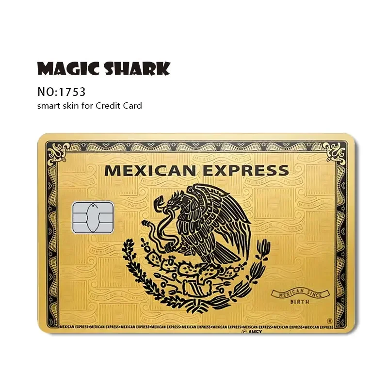 Magic Shark Mexican Express Skull Card Skin Sticker image
