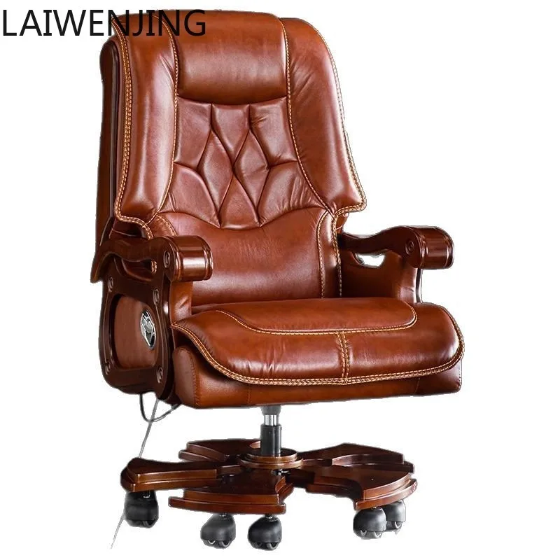 

HLZ spring bag seat cushion boss chair movable pulley office reclining massage large class chair