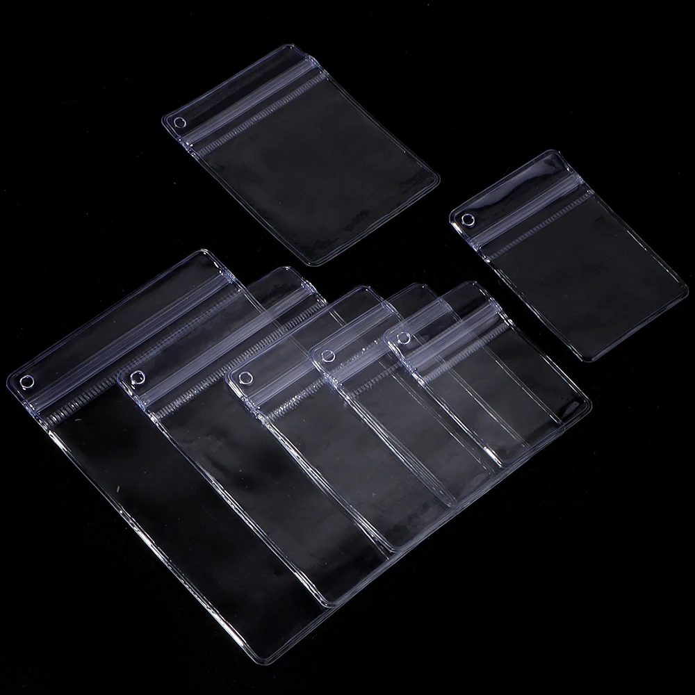 10Pcs New PVC Plastic Self Sealing Bag Hangable Dustproof Transparent Zip Lock Bags Reclosable Jewelry Bag Bracelet Ring