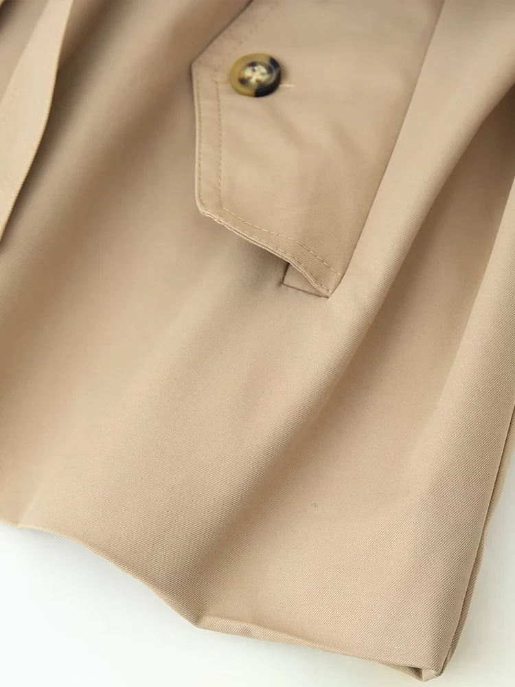 الخريف الأوروبية والأمريكية الجديدة للمرأة فضفاضة مزاجه عارضة بسيطة طية صدر السترة طويلة الأكمام مع سترة واقية حزام