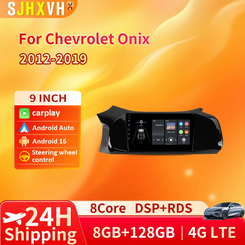 

Android 16 Car Radio For Chevrolet Onix 2012 - 2014 2015 2016 2016- 2019 WIFI GPS CarPlay Auto 2din Multimedia Player