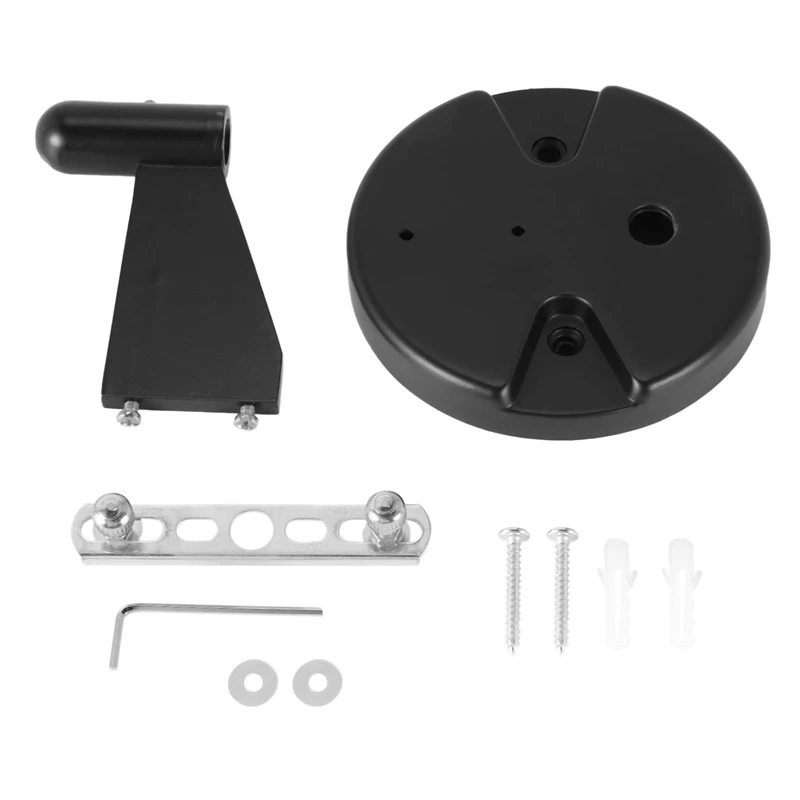 2X Wall Mount For Suspension Boom Arm, Round Plate And Attaching Holder Piece Compatible With Microphone Stand