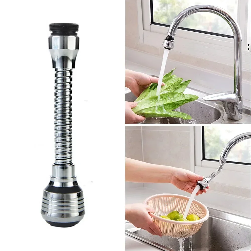 

Bathroom Kitchen Sink Faucet Sprayer Extender Faucet Head Faucet Nozzle Tap Aerator° Swivel Chrome Flexible